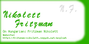 nikolett fritzman business card